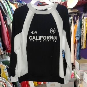 California Los Angeles Black and White Womens  Sweater